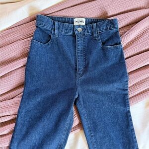 Show Me Your MuMu Women's Blue bell bottom Jeans